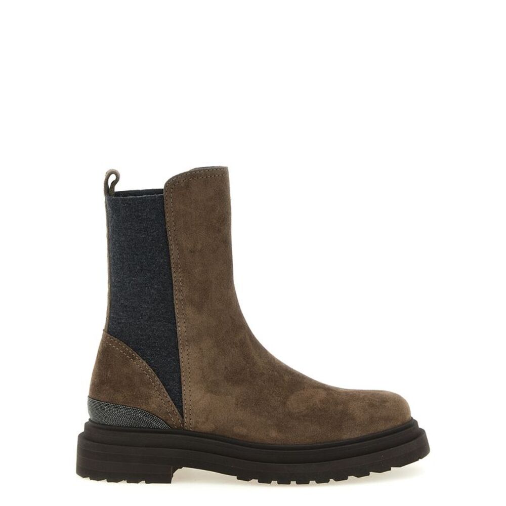 Brunello Cucinelli Brown Calfskin Ankle Women's Boots